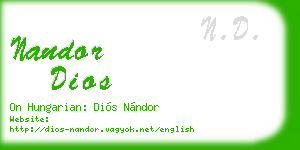 nandor dios business card
